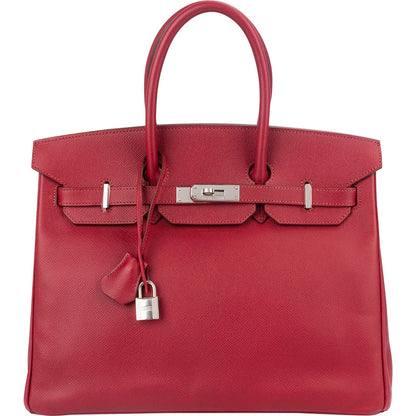 Hermès Epsom Leather Palladium Palladium Birkin 35 Handbag