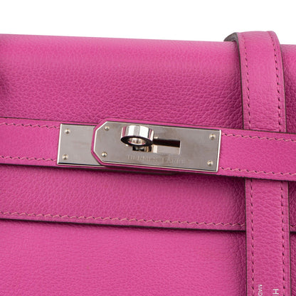 Hermès Pink Chevre Leather Palladium Kelly 28 Handbag