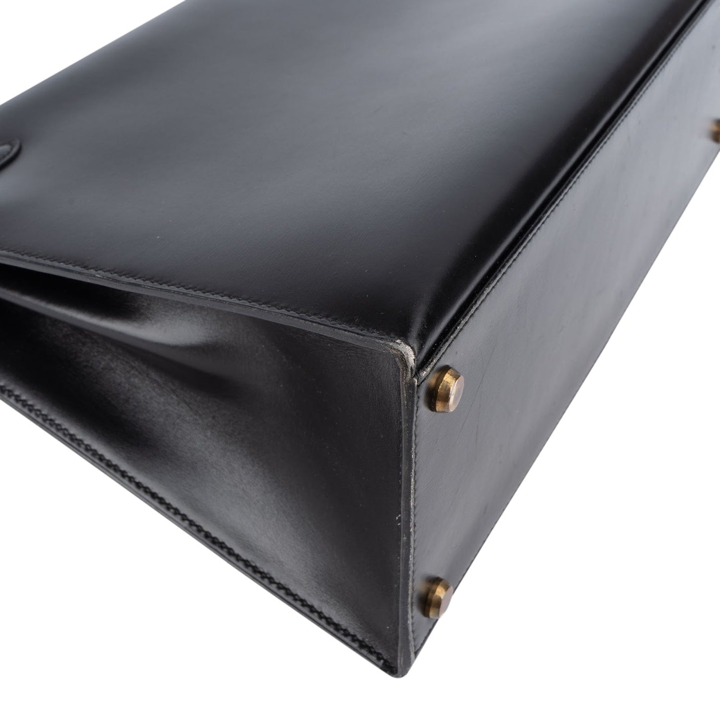 Hermès Noir Box Calf Kelly 32 Sellier Handbag