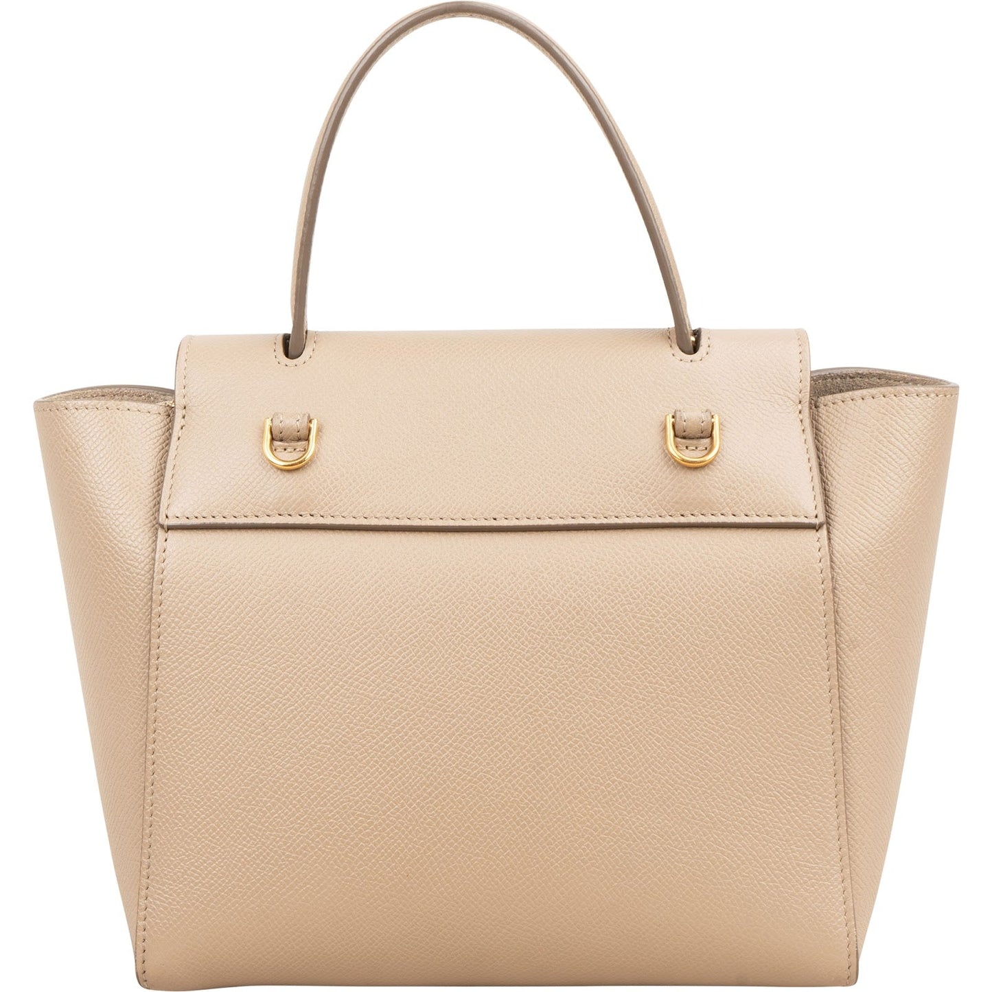 Celine Beige Grained Leather Belt Nano Handbag