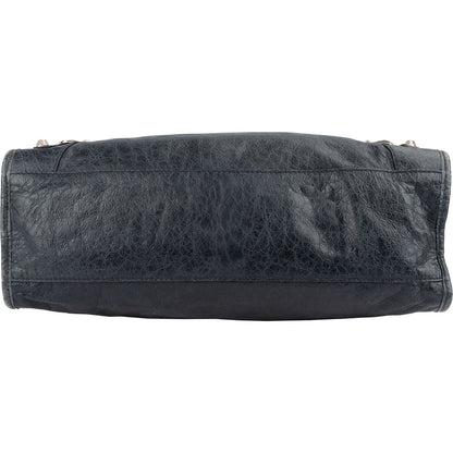 Balenciaga Dark Blue Leather City Handbag
