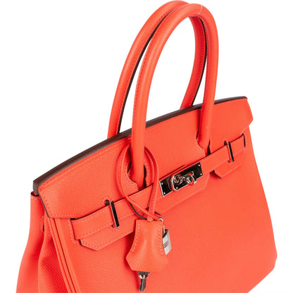 Hermès Coral Epsom Leather Birkin 30 Handbag