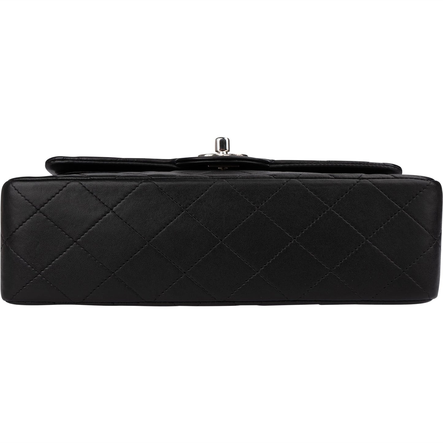 Chanel Quilted Lambskin Palladium Small Double Flap Shoulder Bag