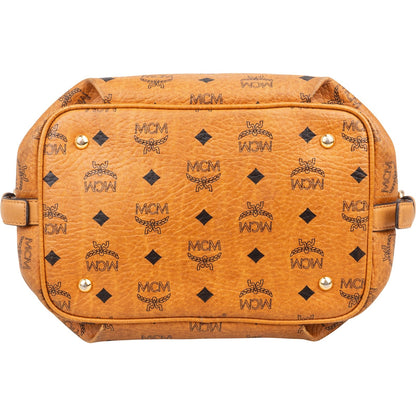 MCM Monogram Visetos Drawstring Bucket Crossbody Bag