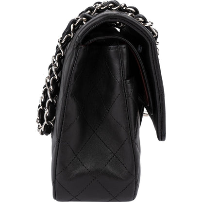 Chanel Quilted Lambskin Palladium Medium Double Flap Shoulder Bag