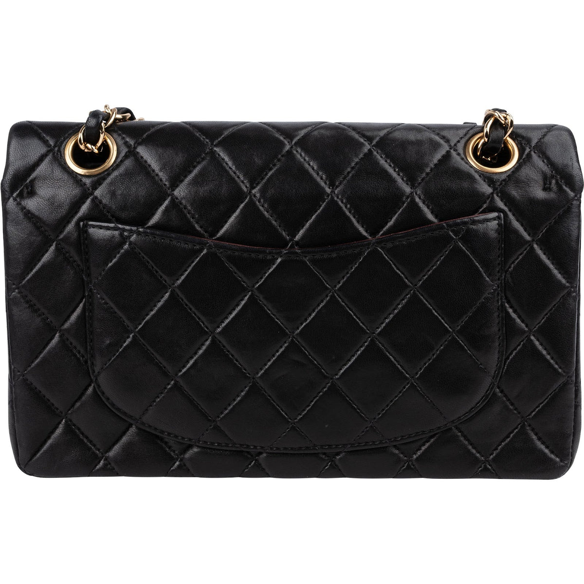 Chanel Quilted Lambskin 24K Gold Small Double Flap Shoulder Bag