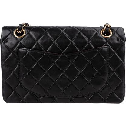 Chanel Quilted Lambskin 24K Gold Small Double Flap Shoulder Bag