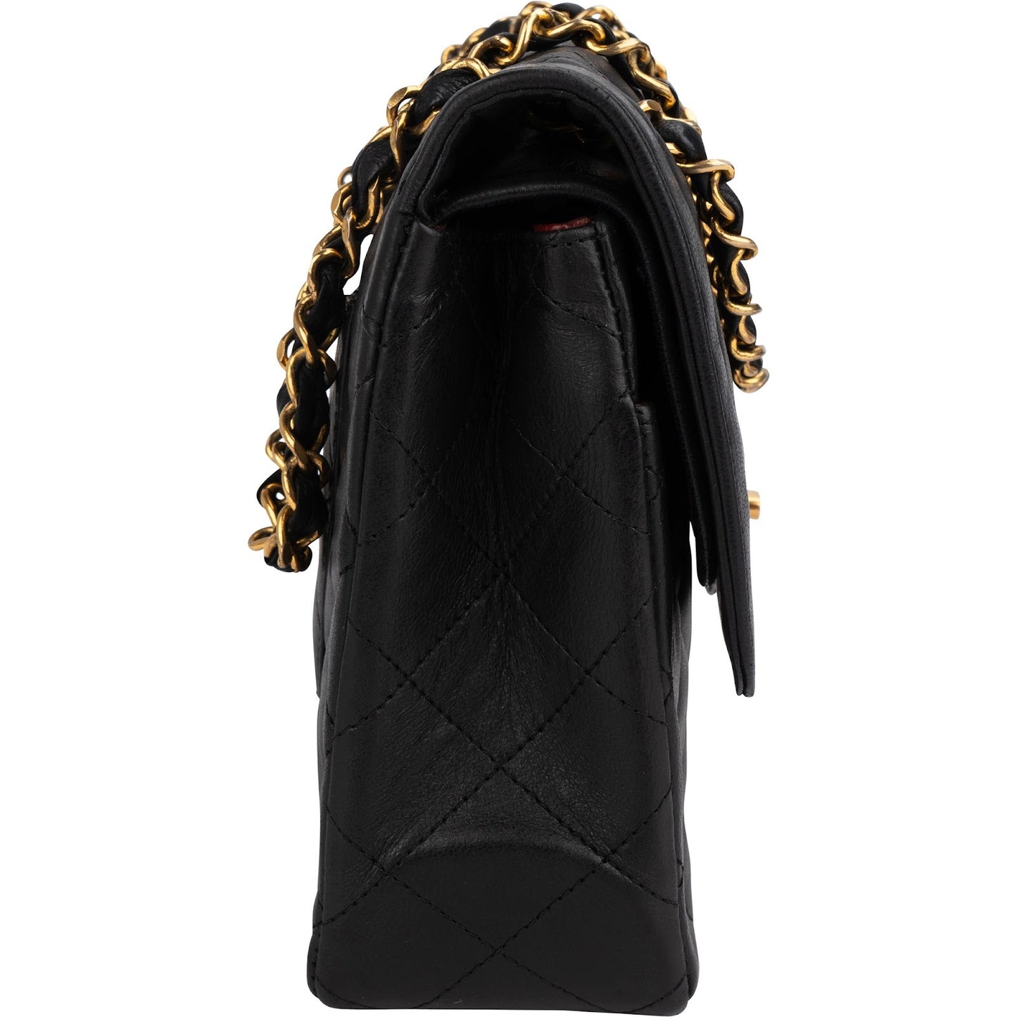 Chanel Quilted Lambskin 24K Gold Double Flap Shoulder Bag