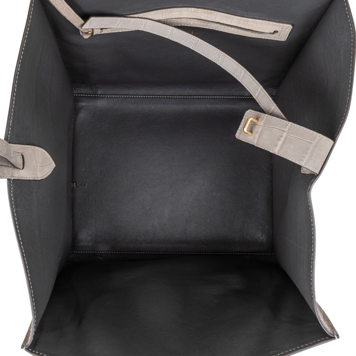 Celine Croc Embossed Leather Phantom Handbag