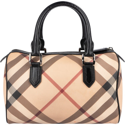 Burberry Nova-Check Monogram Boston Handbag