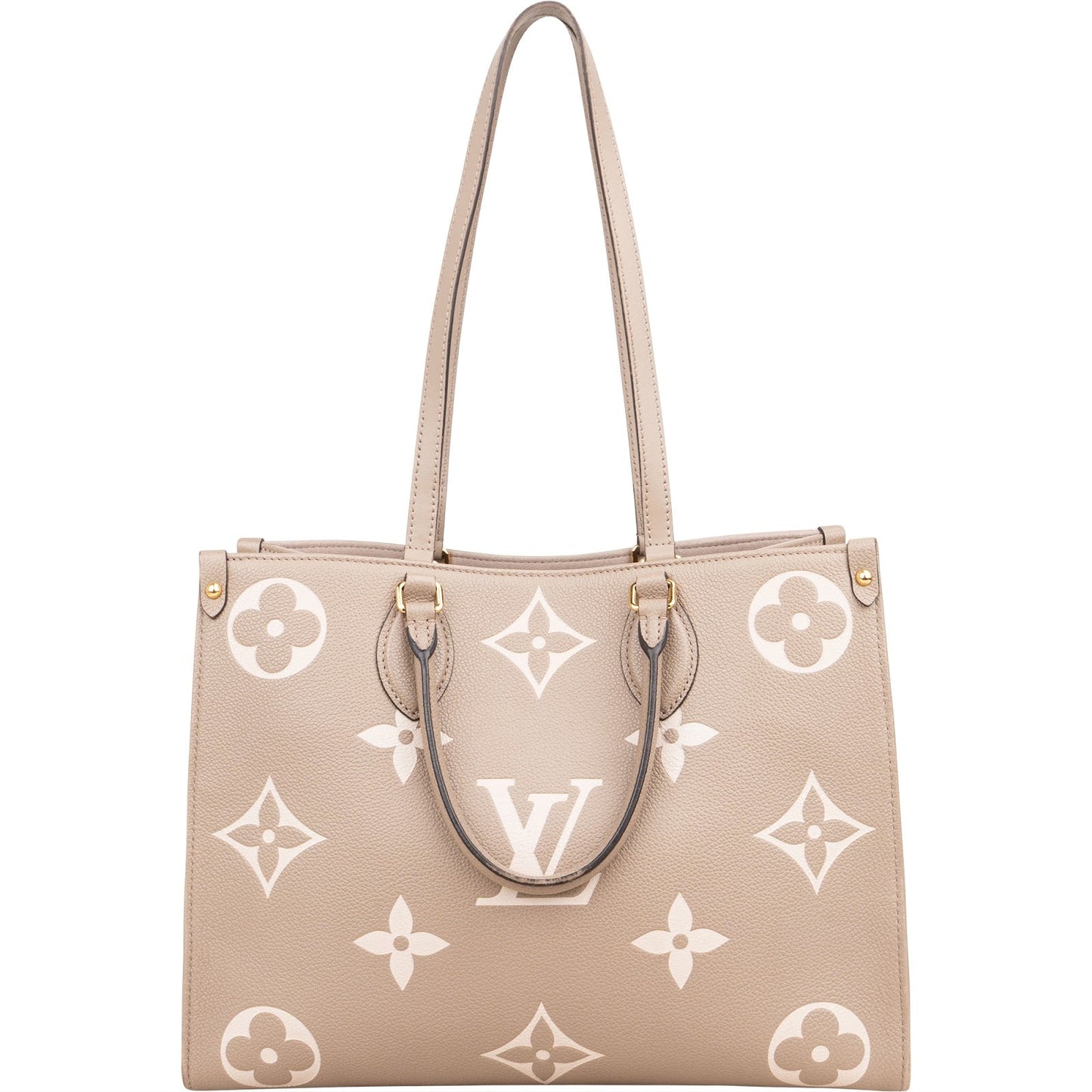 Louis Vuitton Leather Monogram Giant OnTheGo MM Handbag