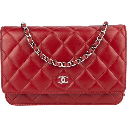 Chanel Quilted Lambskin Wallet On Chain Crossbody Bag