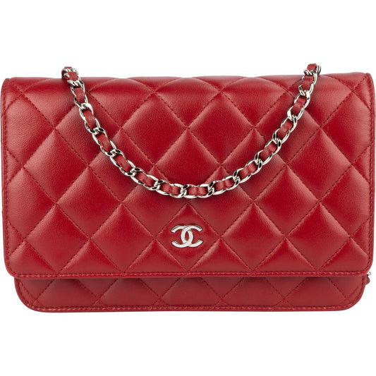 Chanel Quilted Lambskin Wallet On Chain Crossbody Bag