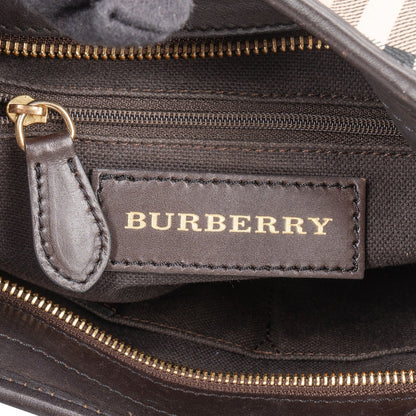 Burberry Haymarket Check Hobo Shoulder Bag