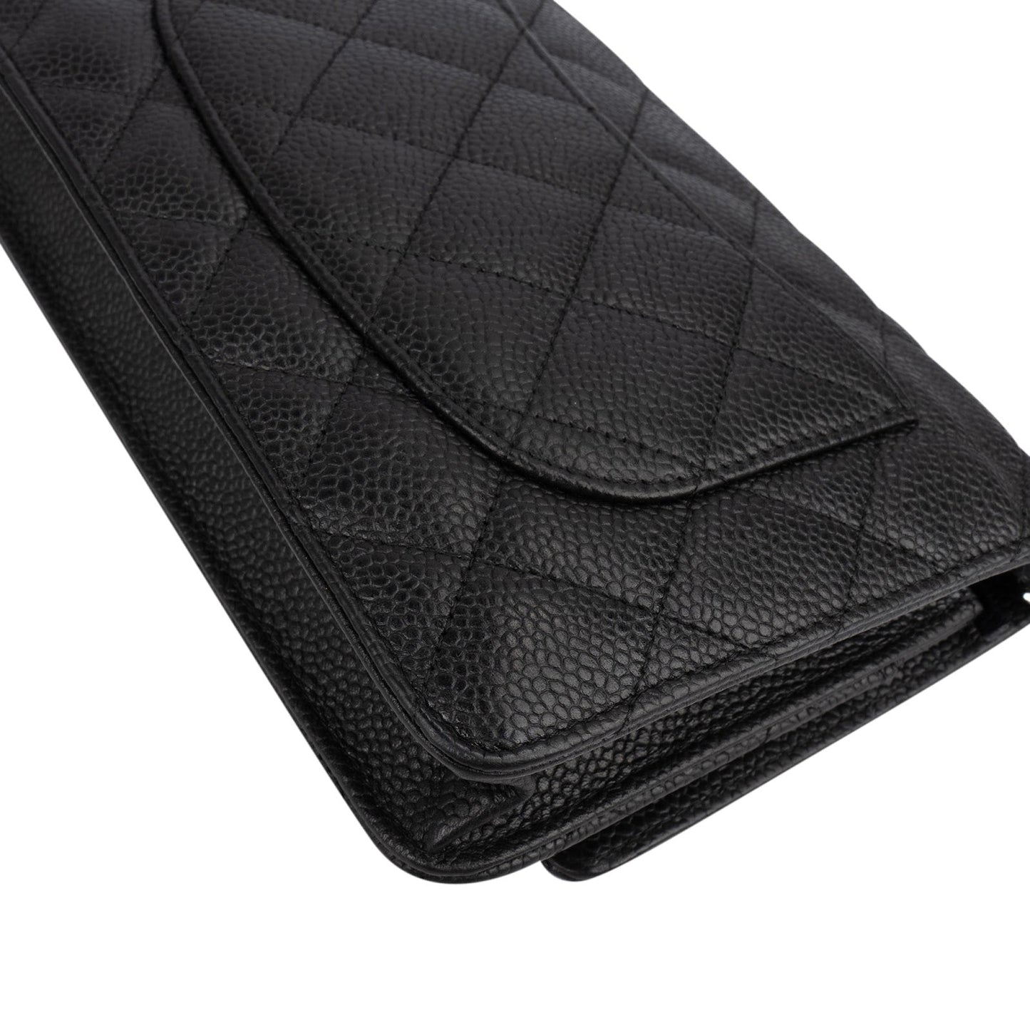 Chanel Quilted Caviar Leather Wallet on Chain Crossbody Bag