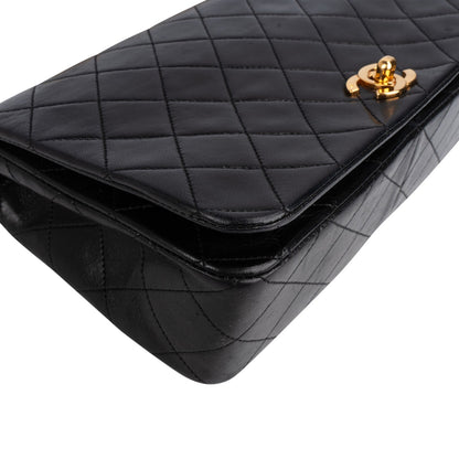 Chanel Quilted Lambskin 24K Gold Single Flap Crossbody Bag