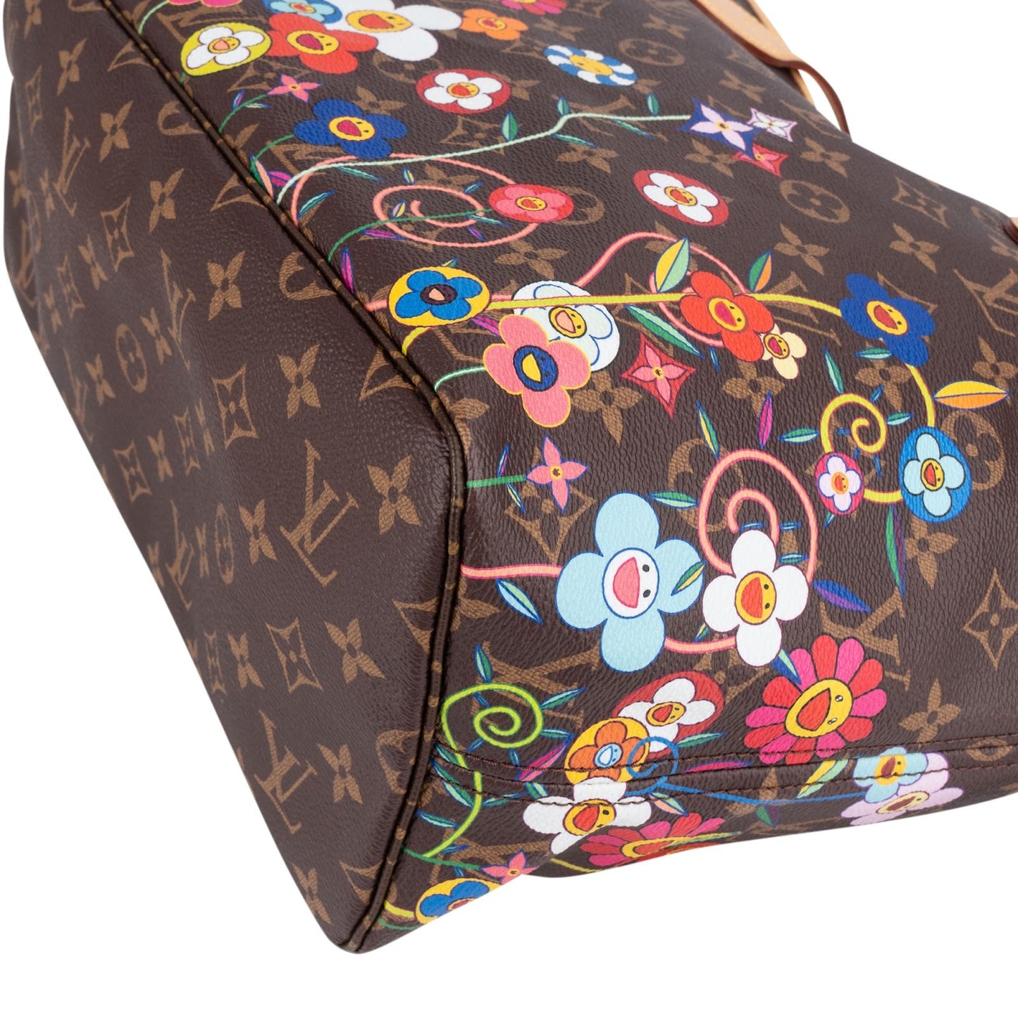 Louis Vuitton Monogram Canvas Murakami Flowers Neverfull MM Shoulder Bag