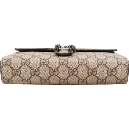 Gucci Monogram GG Supreme Canvas Dionysus Wallet On Chain Crossbody Bag