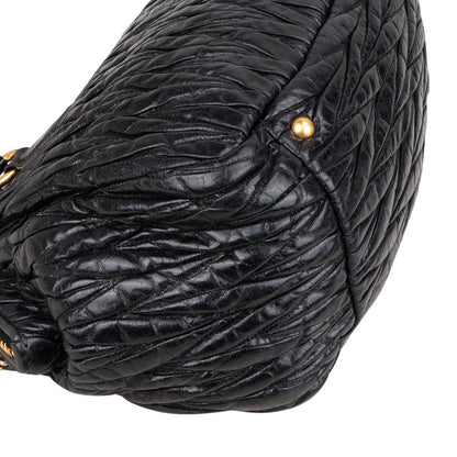 Miu Miu Matelassé Nappa Leather Bauletto Handbag