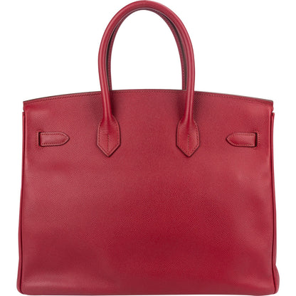 Hermès Epsom Leather Palladium Palladium Birkin 35 Handbag