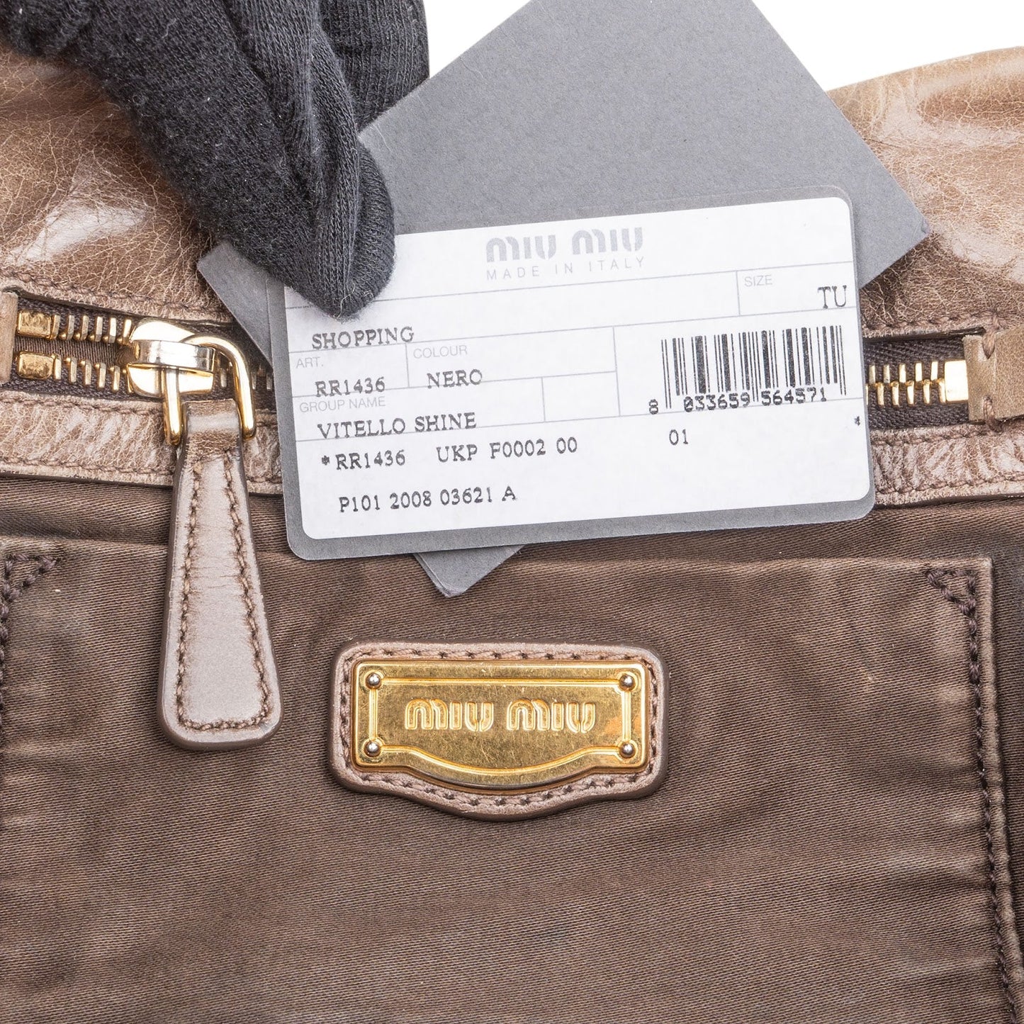 Miu Miu Vitello Lux Quilted Leather City Handbag