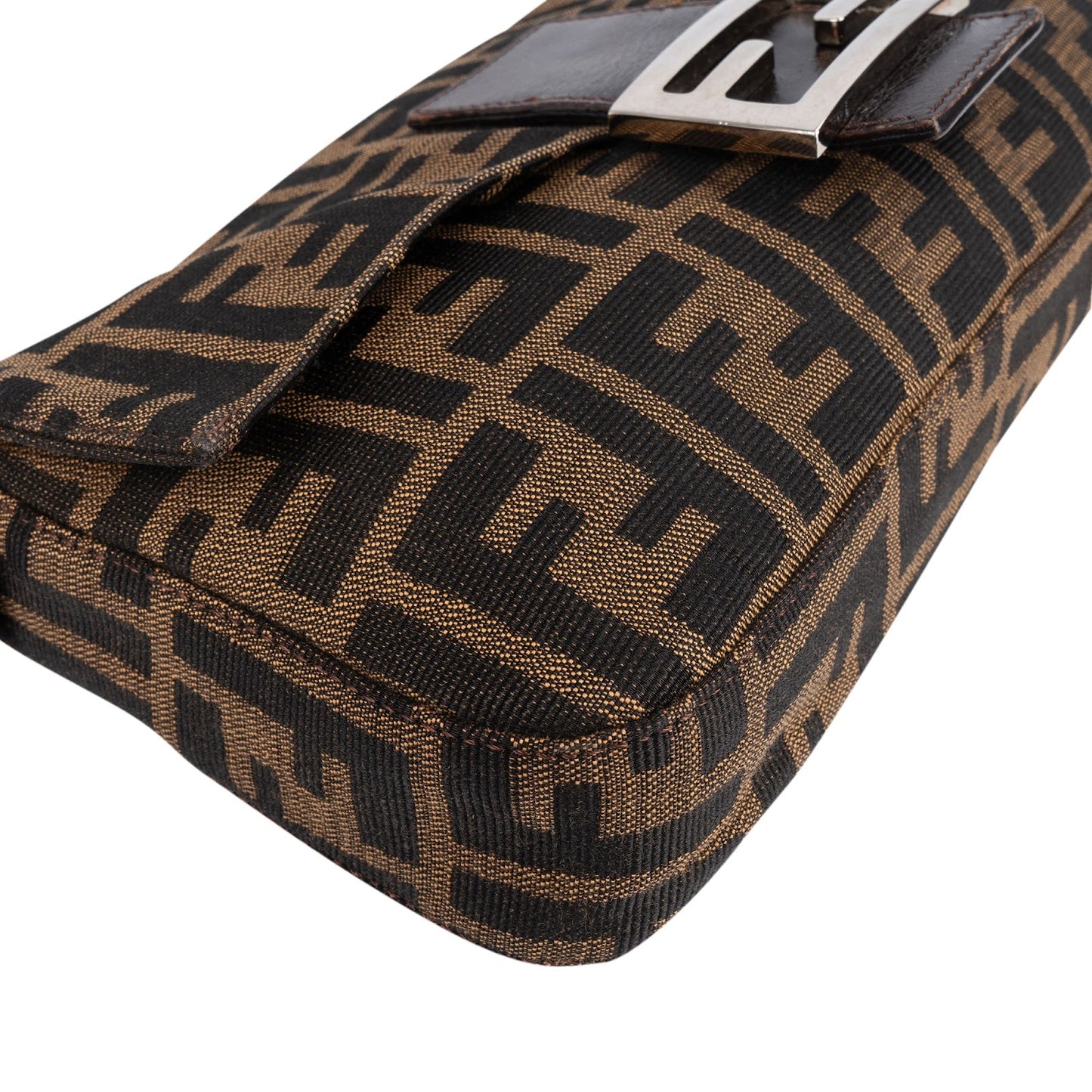 Fendi Monogram Zucca Baguette Shoulder Bag