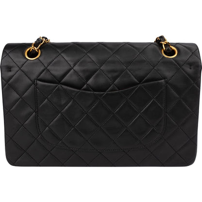 Chanel Quilted Lambskin Medium 24K Gold Double Flap Shoulder Bag