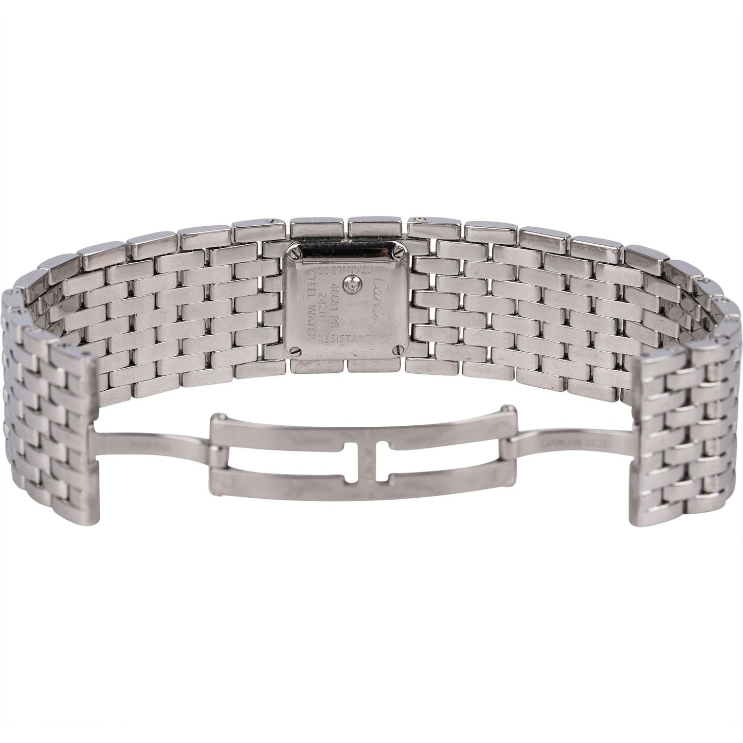 Cartier Silver Tone Tank Française 2384 Women Watch