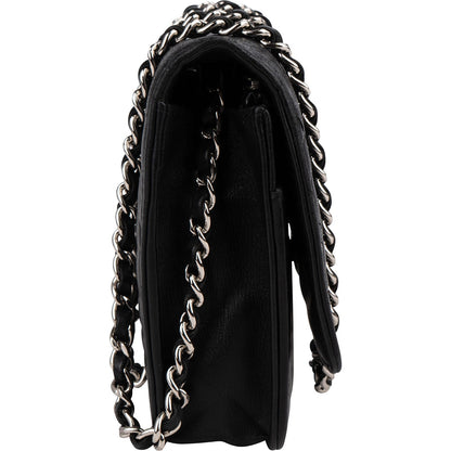 Chanel Camellia Embossed Lambskin Wallet On Chain Crossbody Bag