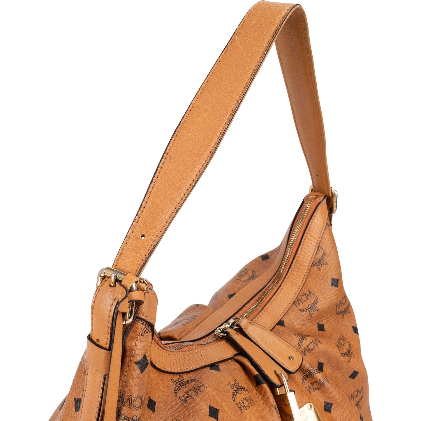 MCM Monogram Visetos Hobo Shoulder Bag