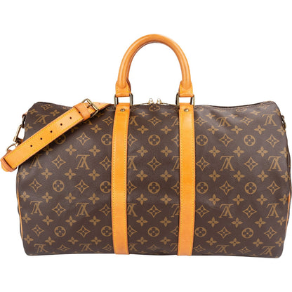 Louis Vuitton Monogram Canvas Keepall 45 Bandoulière Travel Bag
