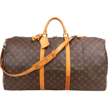 Louis Vuitton Monogram Canvas Keepall 60 Bandoulière Travel Bag