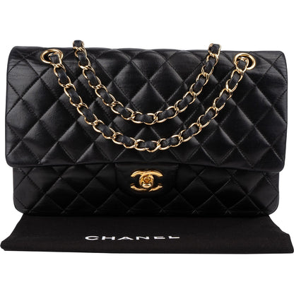 Chanel Quilted Lambskin Medium Double Flap Shoulder Bag