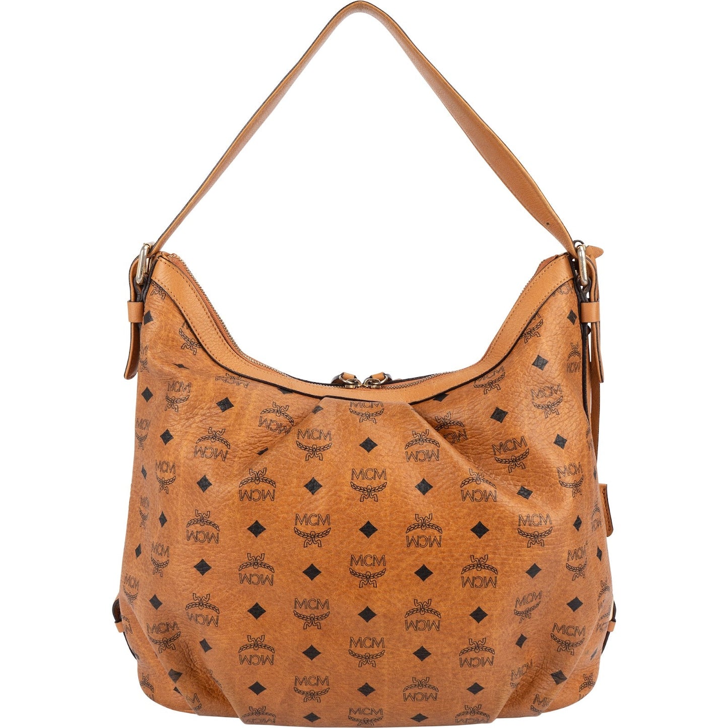 MCM Monogram Visetos Hobo Shoulder Bag