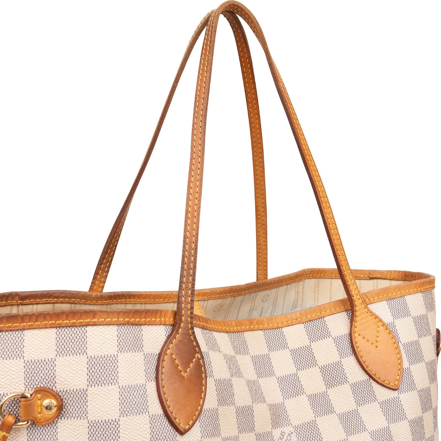 Louis Vuitton Monogram Damier Azur Canvas Neverfull MM Shoulder Bag
