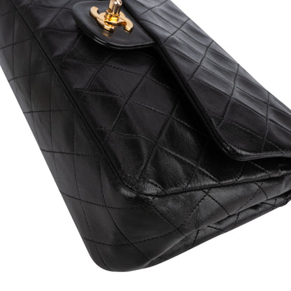 Chanel Quilted Lambskin 24K Gold Medium Double Flap Shoulder Bag