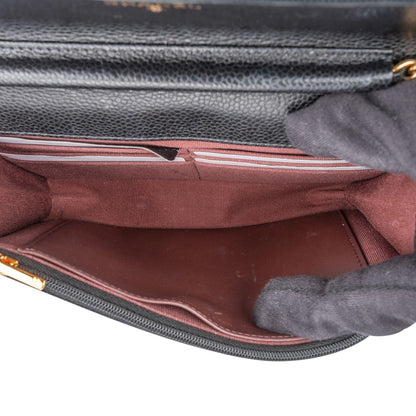 Chanel Quilted Caviar Leather Wallet On Chain Crossbody Bag