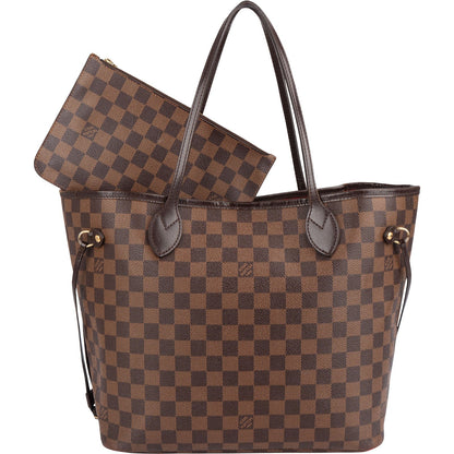 Louis Vuitton Monogram Damier Ebene Canvas Neverfull MM Shoulder Bag