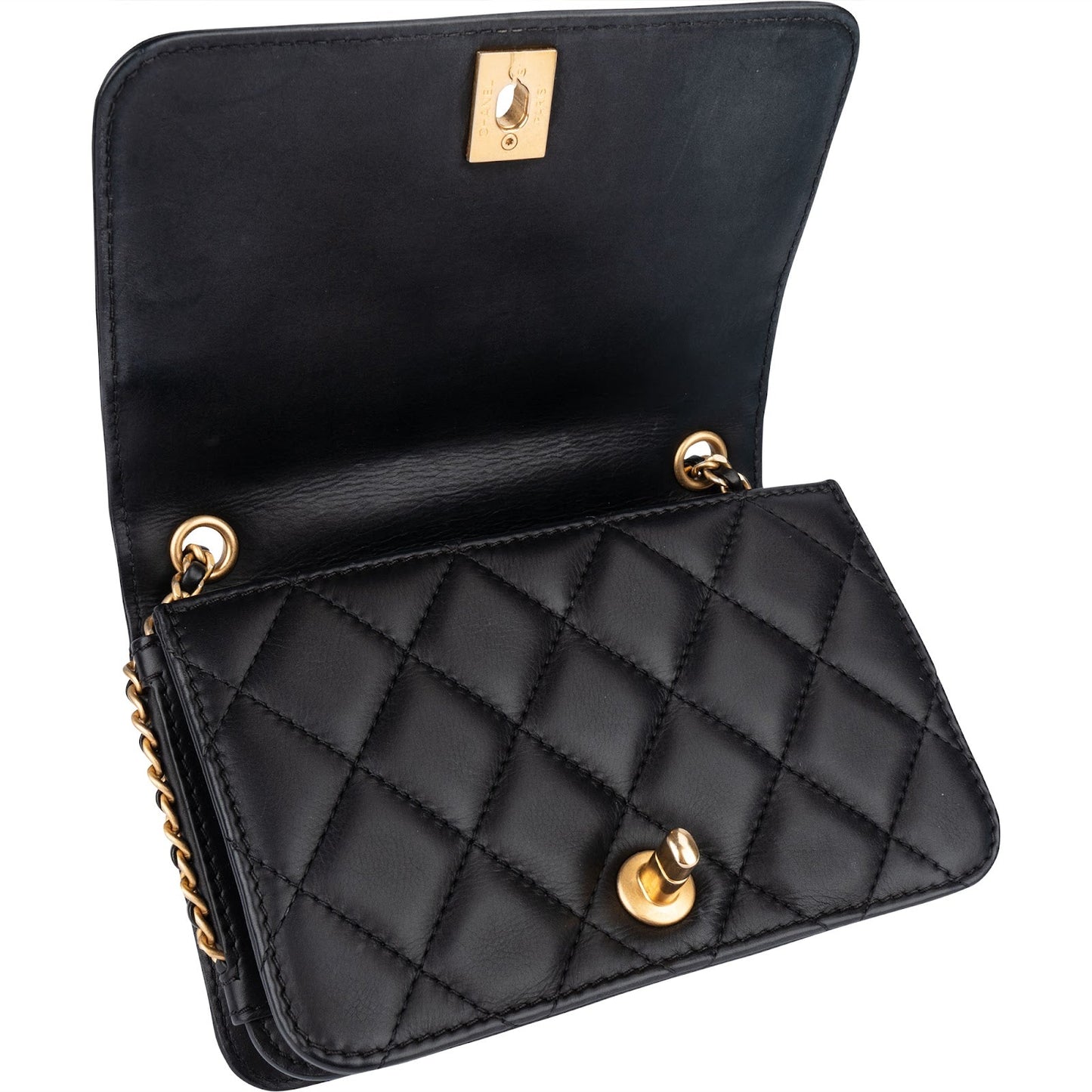 Chanel Quilted Lambskin Mini Rectangular Single Flap Crossbody Bag