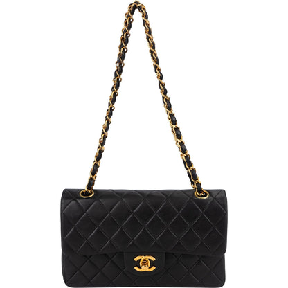 Chanel Quilted Lambskin 24K Small Double Flap Shoulder Bag