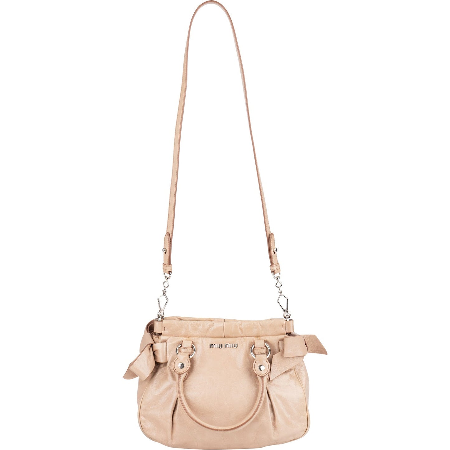 Miu Miu Vitello Lux Bow Bag Handbag