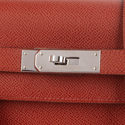 Hermès Epsom Leather Kelly Palladium 35 Sellier Handbag