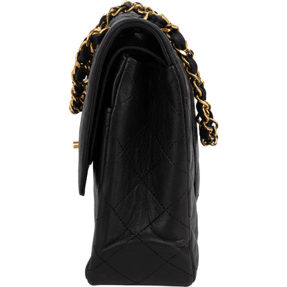 Chanel Quilted Lambskin 24K Gold Double Flap Shoulder Bag