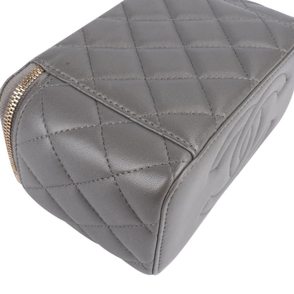 Chanel Quilted Lambskin Top Handle Vanity Case Crossbody Bag