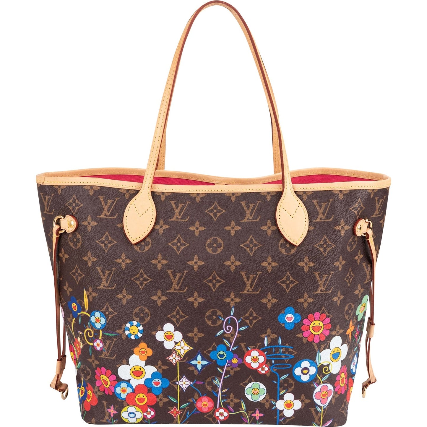 Louis Vuitton Monogram Canvas Murakami Flowers Neverfull MM Shoulder Bag
