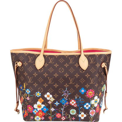 Louis Vuitton Monogram Canvas Murakami Flowers Neverfull MM Shoulder Bag