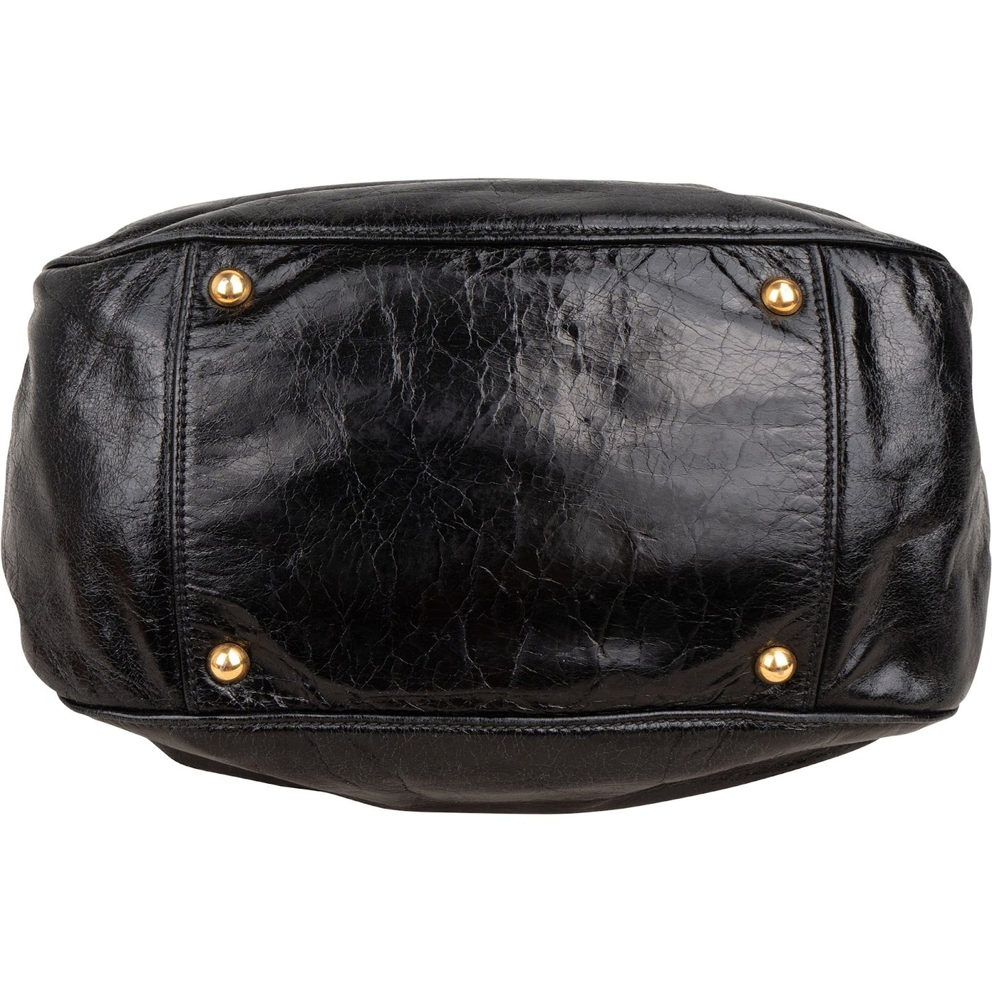 Miu Miu Vitello Shine Leather Bow Bauletto Handbag