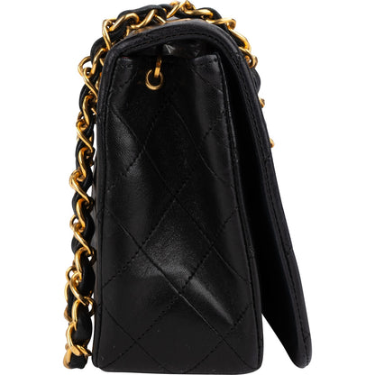 Chanel Quilted Lambskin 24K Gold Single Flap Crossbody Bag