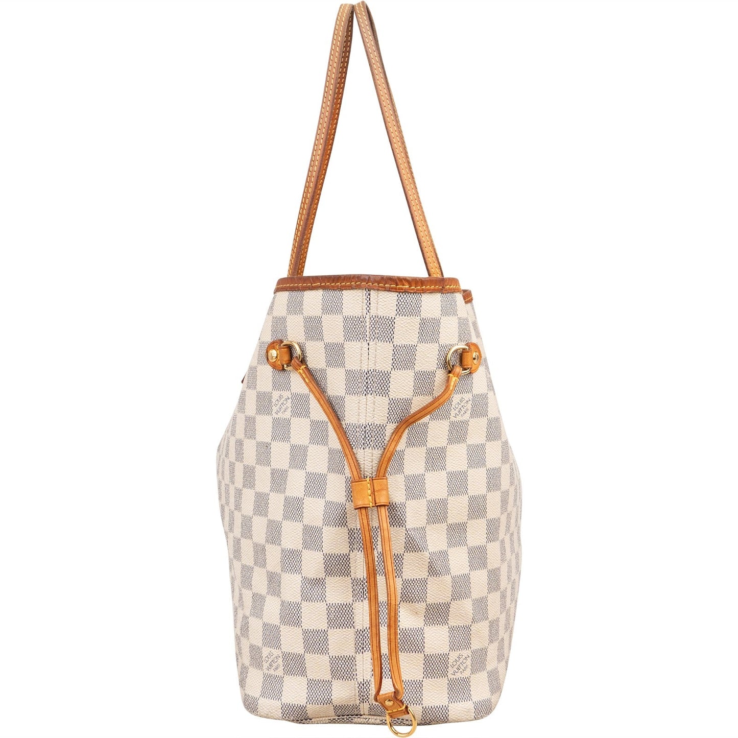 Louis Vuitton Monogram Damier Azur Neverfull MM Shoulder Bag