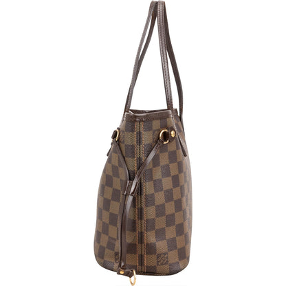 Louis Vuitton Monogram Damier Ebene Canvas Neverfull PM Shoulder Bag